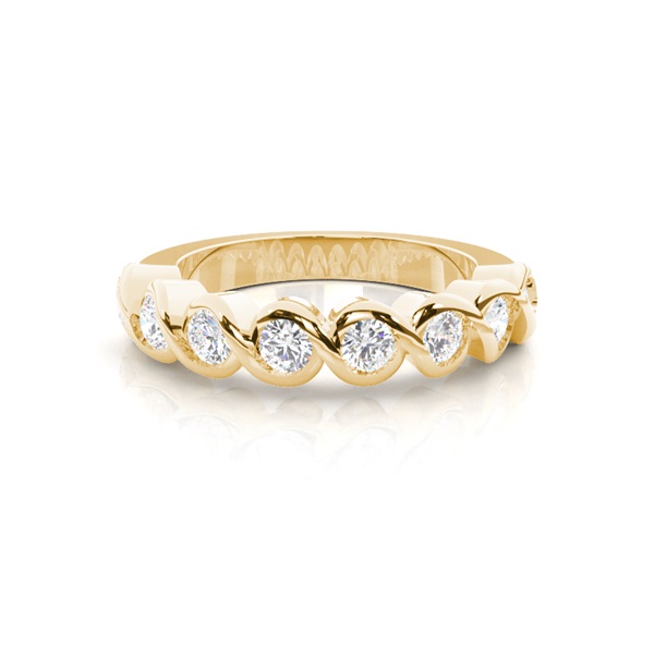 Bezel Setting Half Eternity Diamond Ring