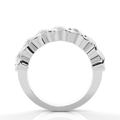 Bezel Setting Half Eternity Diamond Ring