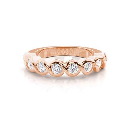 Rose Gold Diamond Anniversary Rings