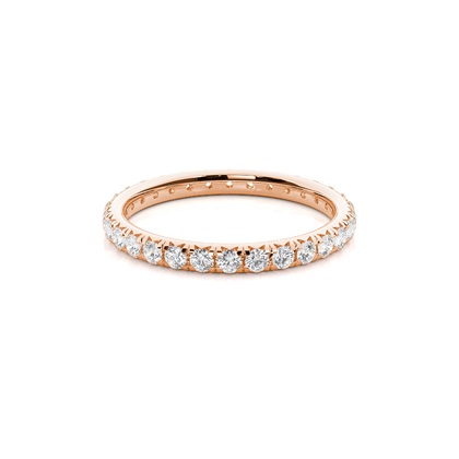 Rose Gold Diamond Anniversary Rings