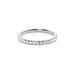 Alliance tour complet diamant rond/baguette serti 4 griffes en 5.00mm