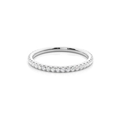 Channel Setting Round Diamond Three Quarter Eternity Ring