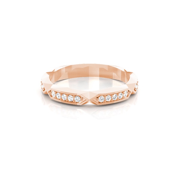 Pave Setting Half Eternity Diamond Ring