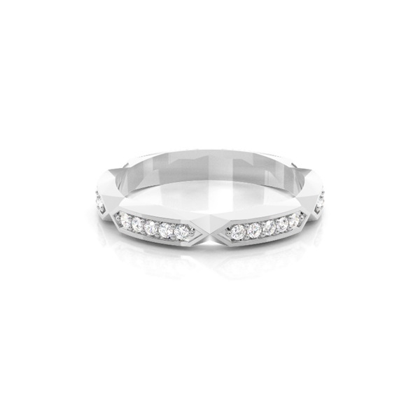 Pave Setting Half Eternity Diamond Ring