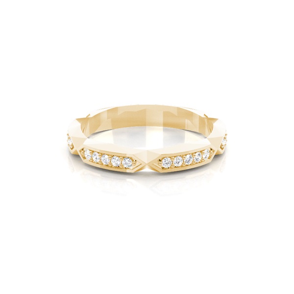 Pave Setting Half Eternity Diamond Ring