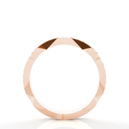 Rose Gold Half Eternity Diamond Rings