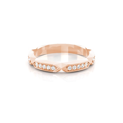 Rose Gold Half Eternity Diamond Rings