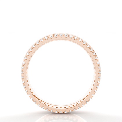 Halb Eternity Diamant Ring in einer Pavefassung