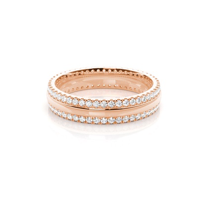 Rose Gold Full Eternity Diamond Rings