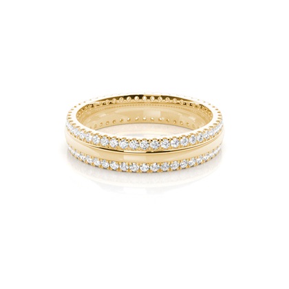 Yellow Gold Eternity Diamond Rings