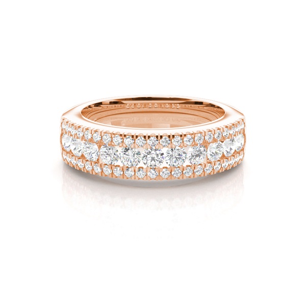 Channel Setting Half Eternity Diamond Ring