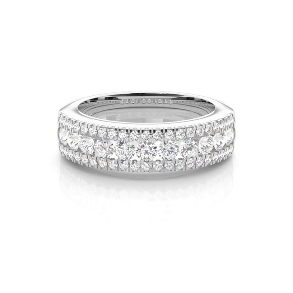 Channel Setting Half Eternity Diamond Ring