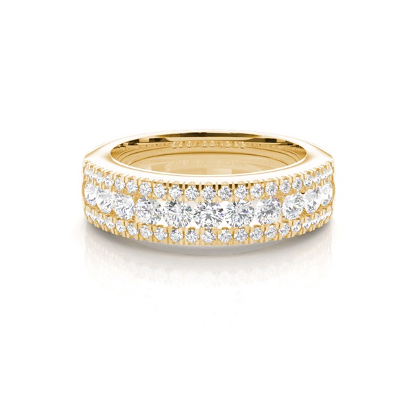 Channel Setting Half Eternity Diamond Ring