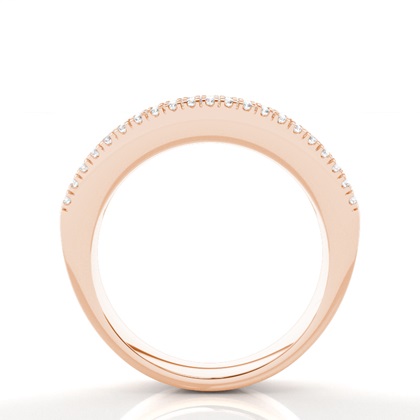Rose Gold Half Eternity Diamond Rings
