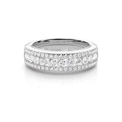 Channel Setting Half Eternity Diamond Ring