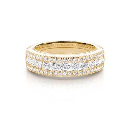 Yellow Gold Eternity Diamond Rings