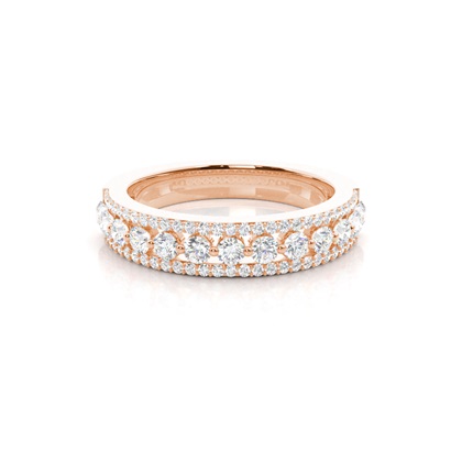 Rose Gold Diamond Anniversary Rings