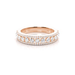 Pave Setting Half Eternity Diamond Ring
