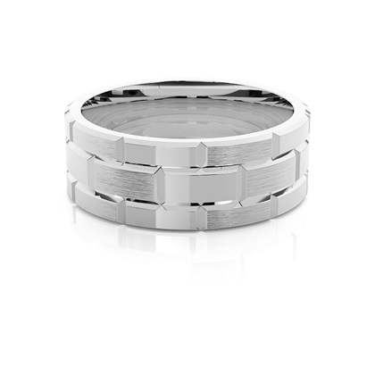 8.50mm Slight Comfort Fit Mens Plain Wedding Band