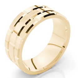 8.50mm Slight Comfort Fit Mens Plain Wedding Band