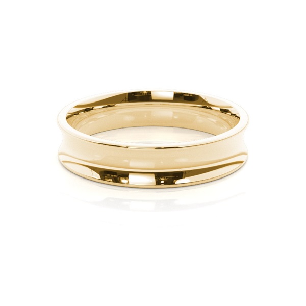 Concave Profile Comfort Fit Classic Plain Wedding Band