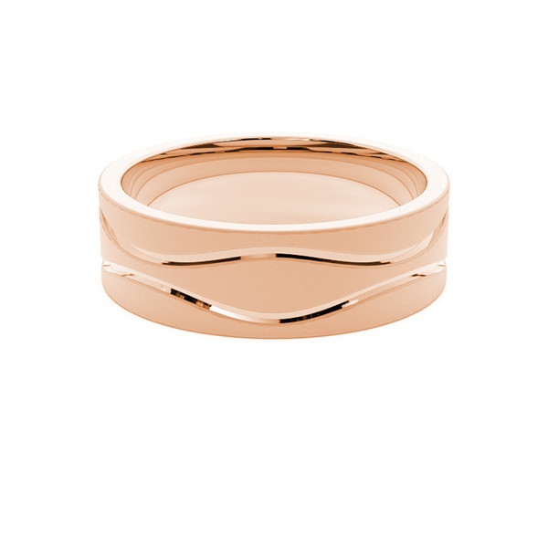7.00mm Slight Comfort Fit Mens Plain Wedding Band