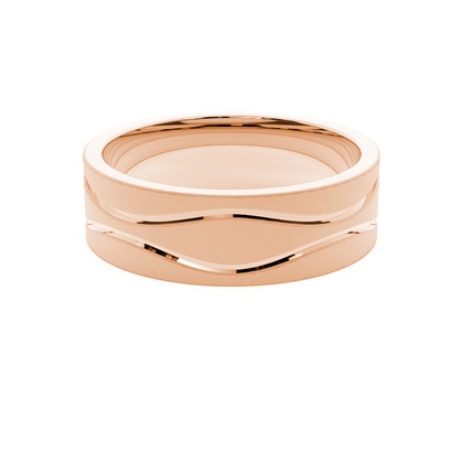 Rose Gold Men's Contemporary Wedding Rings 