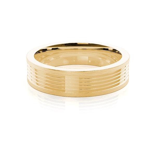 6.00mm Slight Comfort Fit Mens Plain Wedding Band