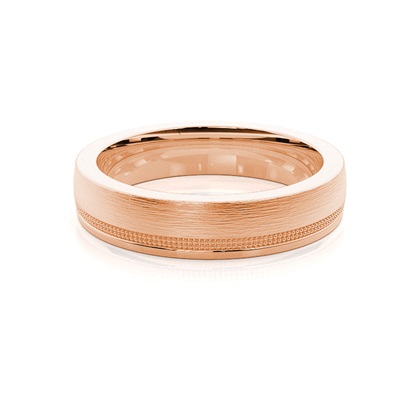 Rose Gold Men's Contemporary Wedding Rings 