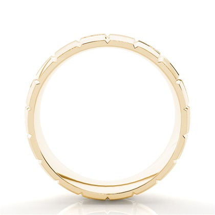 Yellow Gold Men's Contemporary Wedding Rings