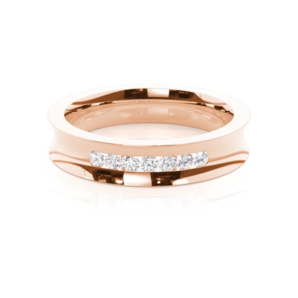 Men's Rose Gold Diamond Wedding Rings