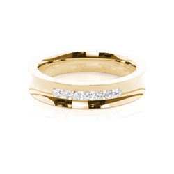 5.00mm Studded Slight Comfort Fit Diamond Wedding Band