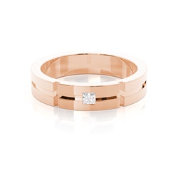 5.00mm Studded Slight Comfort Fit Diamond Wedding Band