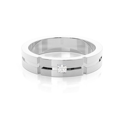 5.00mm Studded Slight Comfort Fit Diamond Wedding Band