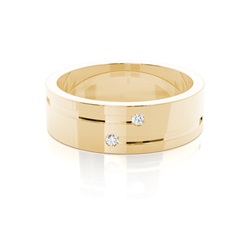 7.00mm Studded Slight Comfort Fit Diamond Wedding Band