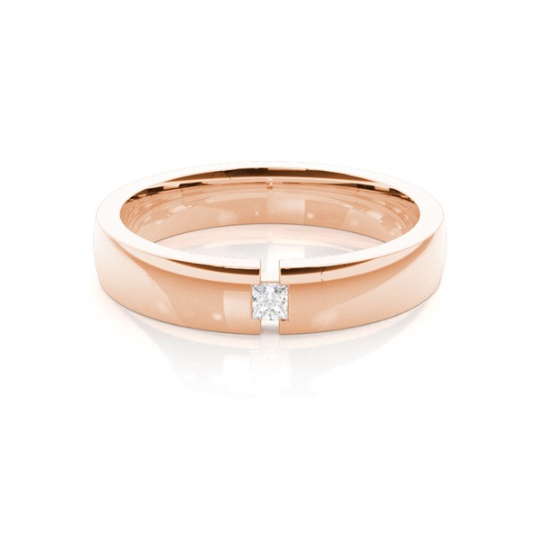 4.50mm Studded Slight Comfort Fit Diamond Wedding Band