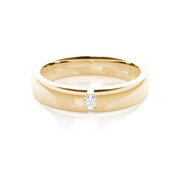4.50mm Studded Slight Comfort Fit Diamond Wedding Band