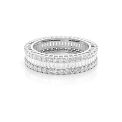 4 Prong Setting Full Eternity Diamond Ring