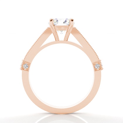 Rose Gold Side Stone Diamond Rings