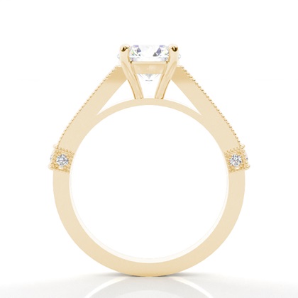 Yellow Gold Side Stone Diamond Rings
