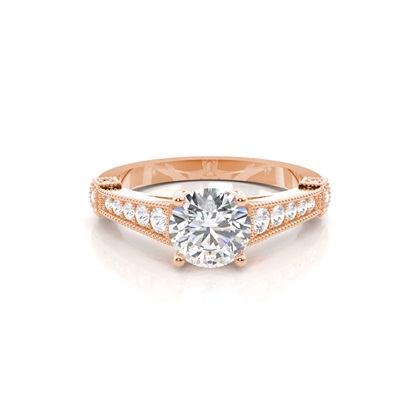 Rose Gold Side Stone Diamond Rings