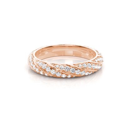 Rose Gold Diamond Anniversary Rings