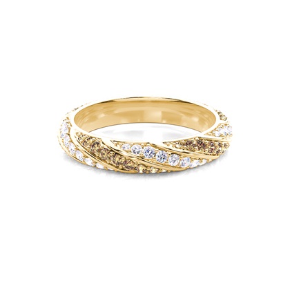 Yellow Gold Champagne Diamond Rings