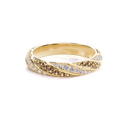 Full Eternity Yellow Gold Diamond Rings