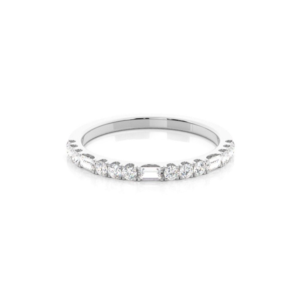 Illusion Setting Half Eternity Diamond Ring