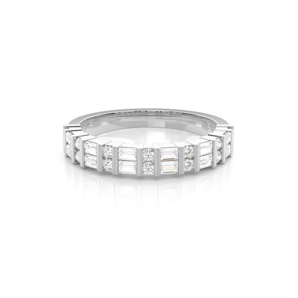 Bar Setting Half Eternity Diamond Ring