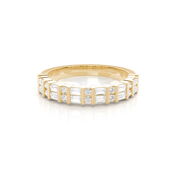 Bar Setting Half Eternity Diamond Ring