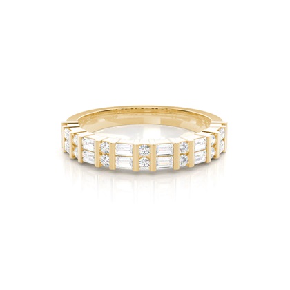 Mixed Shapes Yellow Gold Anniversary Diamond Rings