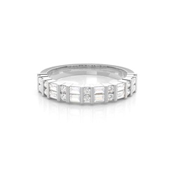 Bar Setting Half Eternity Diamond Ring