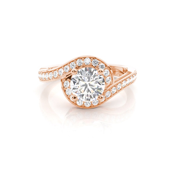 White Gold Round Diamond Engagement Ring